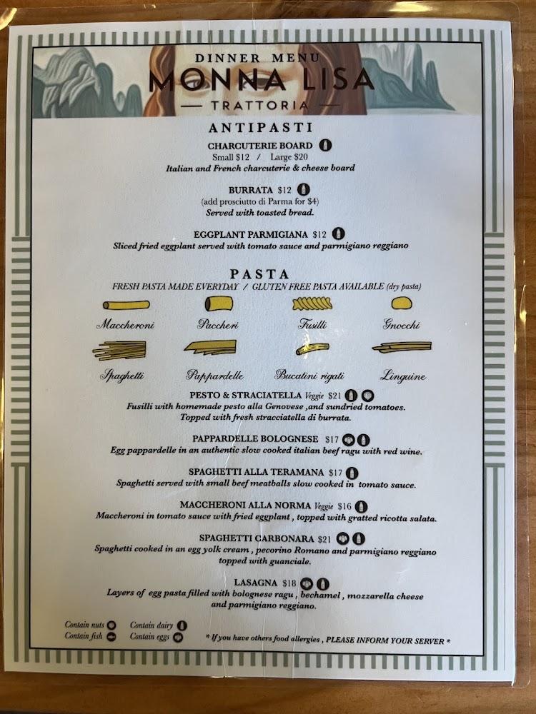 Monna Lisa Trattoria CHARCUTERIE BOARD